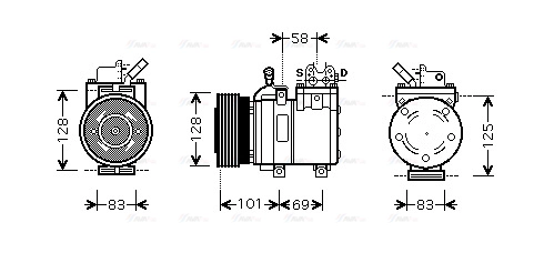 Compressor, air conditioning (HYK166)