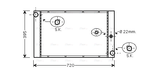 Radiator, engine cooling (BW2277)