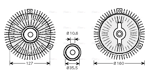 Clutch, radiator fan (MSC416)