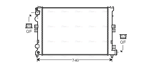 Radiator, engine cooling (CNA2078)