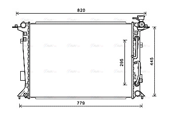 Radiator, engine cooling (HY2332)