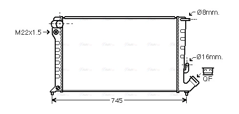 Radiator, engine cooling (CNA2169)