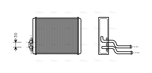 Heat Exchanger, interior heating (VOA6084)