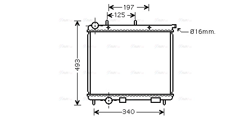 Radiator, engine cooling (CN2190)