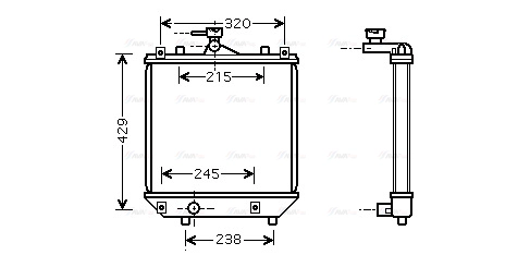 Radiator, engine cooling (SZA2064)