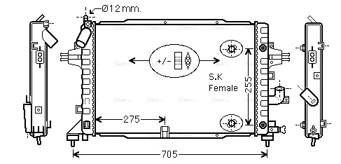 Radiator, engine cooling (OLA2467)