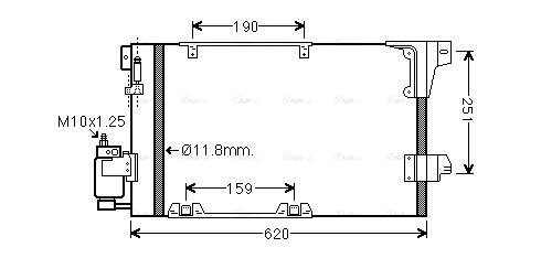 Condenser, air conditioning (OLA5251D)