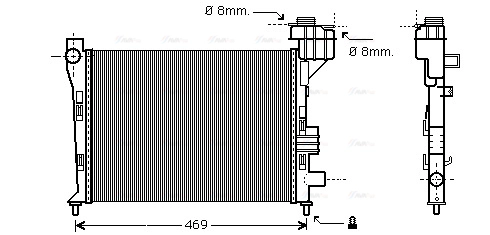 Radiator, engine cooling (MSA2247)