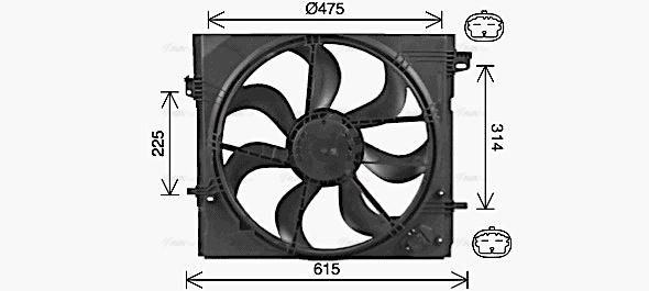 Fan, engine cooling (DN7540)