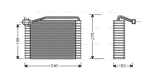 Evaporator, air conditioning (AIV142)