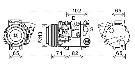 Compressor, air conditioning (TOK682)