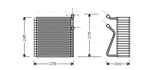 Evaporator, air conditioning (VOV091)