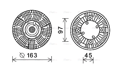 Clutch, radiator fan (MEC262)