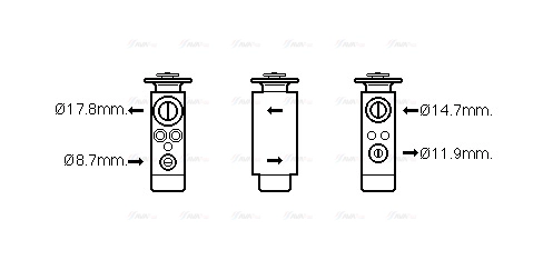 Expansion Valve, air conditioning (DF1060)
