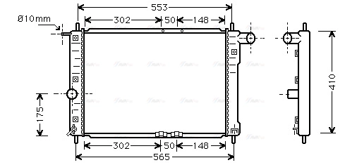 Radiator, engine cooling (DW2039)
