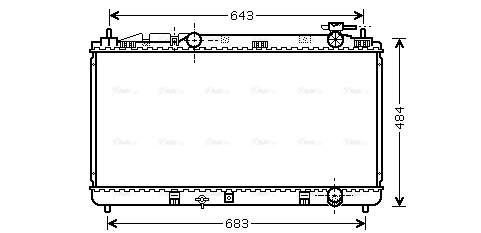 Radiator, engine cooling (TO2598)
