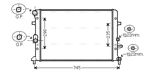 Radiator, engine cooling (VNA2289)