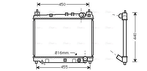 Radiator, engine cooling (TO2258)