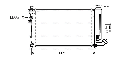 Radiator, engine cooling (PEA2141)