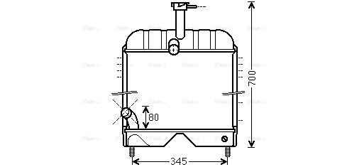 Radiator, engine cooling (MF2007)