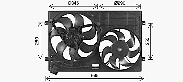 Fan, engine cooling (VN7543)