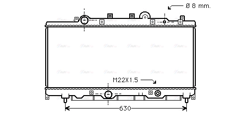 Radiator, engine cooling (FT2148)