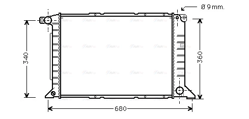 Radiator, engine cooling (FD2261)