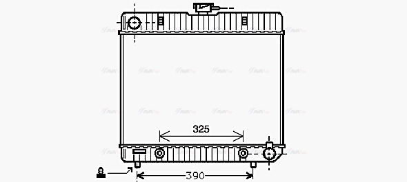 Radiator, engine cooling (MS2043)