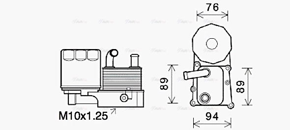 Oil Cooler, engine oil (FD3686H)