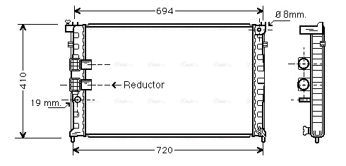 Radiator, engine cooling (PE2339)