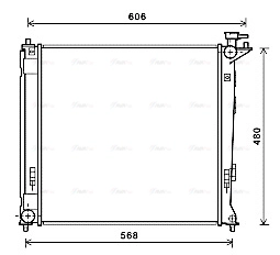 Radiator, engine cooling (HY2284)