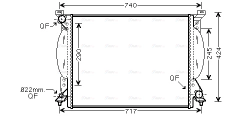 Radiator, engine cooling (AI2204)