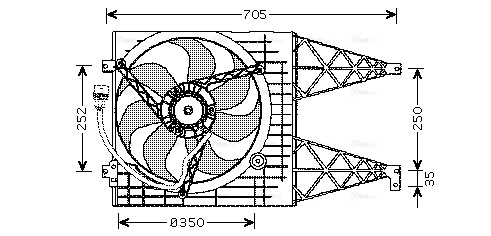 Fan, engine cooling (VN7507)