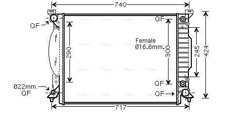 Radiator, engine cooling (AI2205)