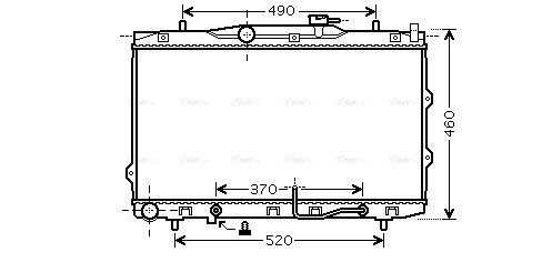 Radiator, engine cooling (KAA2075)