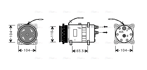 Compressor, air conditioning (FTK064)