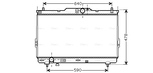 Radiator, engine cooling (HY2113)