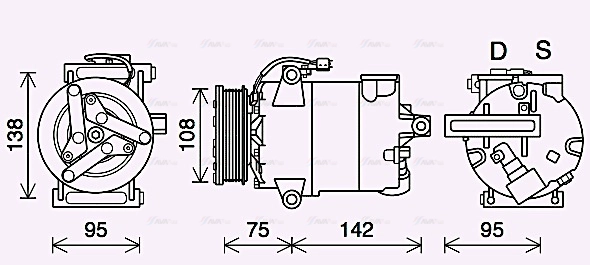 Compressor, air conditioning (FDAK635)