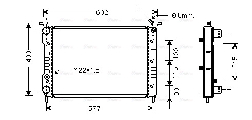 Radiator, engine cooling (FTA2232)