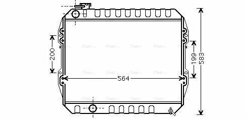 Radiator, engine cooling (TO2374)