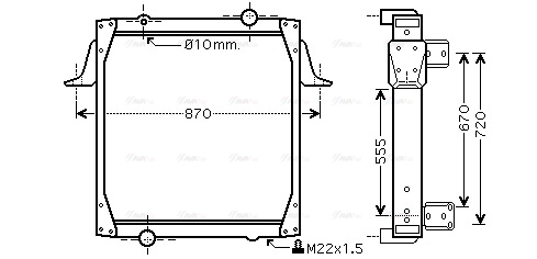 Radiator, engine cooling (RE2011)