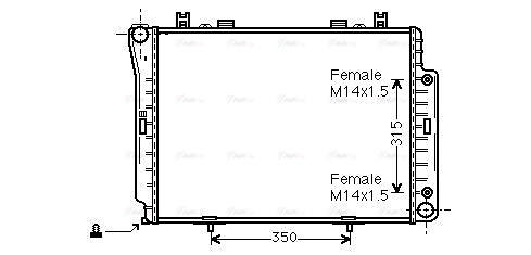 Radiator, engine cooling (MSA2144)