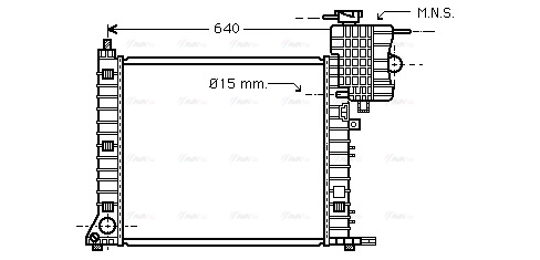 Radiator, engine cooling (MSA2264)