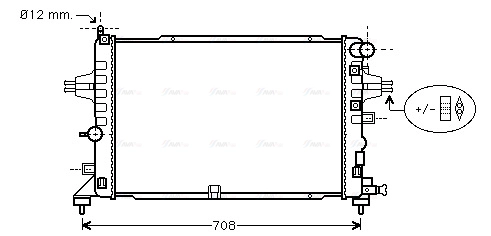 Radiator, engine cooling (OLA2381)