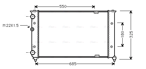 Radiator, engine cooling (VN2156)