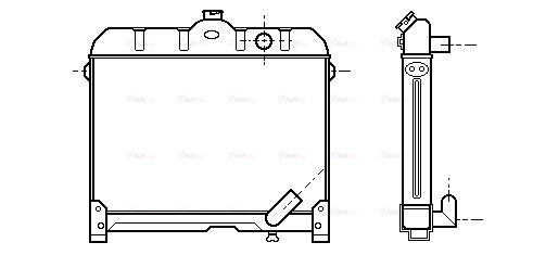 Radiator, engine cooling (MS2044)