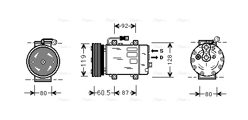 Compressor, air conditioning (VOAK101)