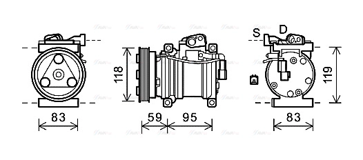 Compressor, air conditioning (KAK200)