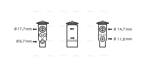 Expansion Valve, air conditioning (SB1057)
