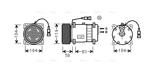 Compressor, air conditioning (DFK038)